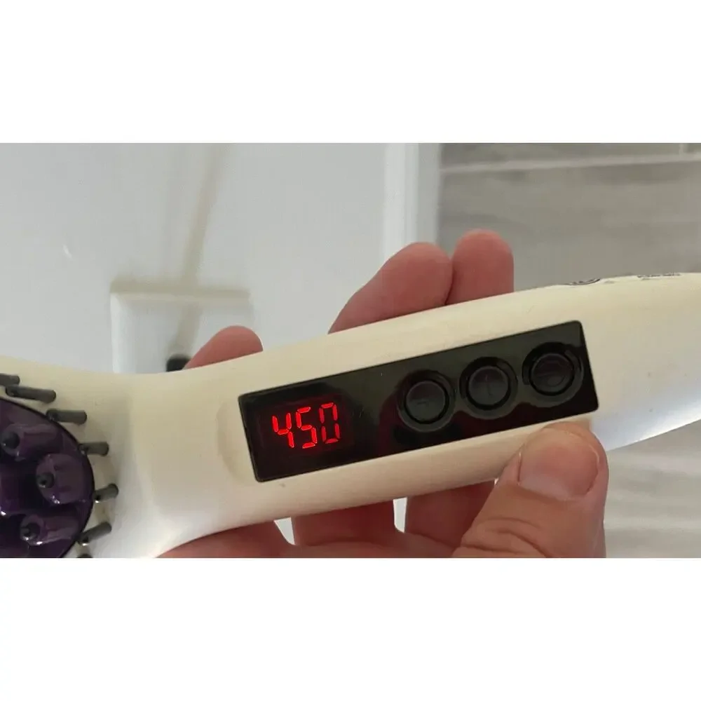 InStyler Straightening Brush Womens‎ OS White Ceramic Ionic Heated 450F 00484